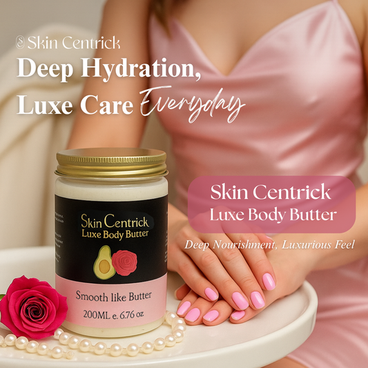 Whipped Shea Body Butter with Rose, Lightweight, Long-lasting, Hydrating Moisturizer with Natural Shea Butter for Nourishing Essential Body